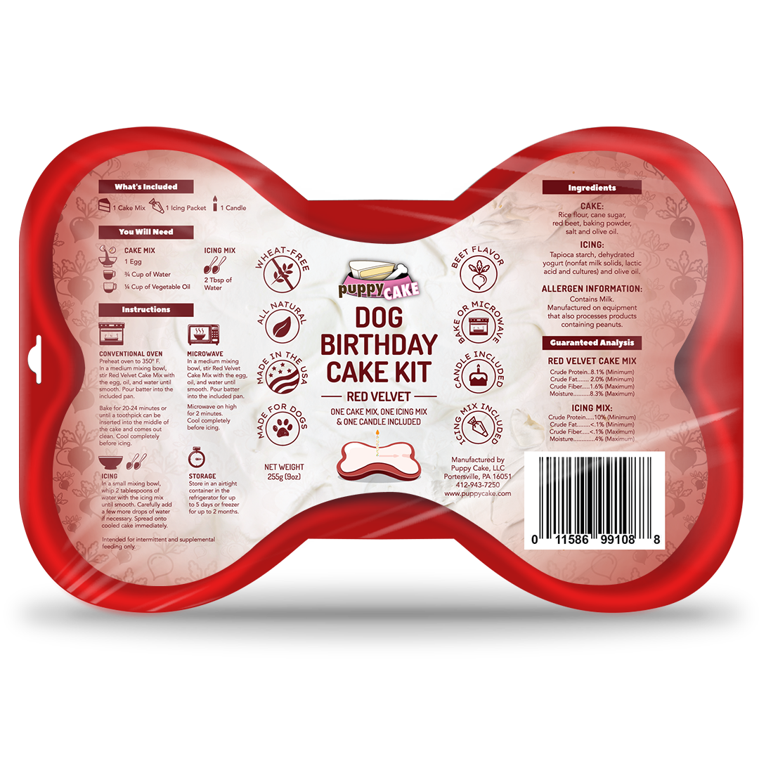 Puppy Cake LLC - Dog Birthday Cake Kit: Birthday Cake with Pupfetti Sprinkles